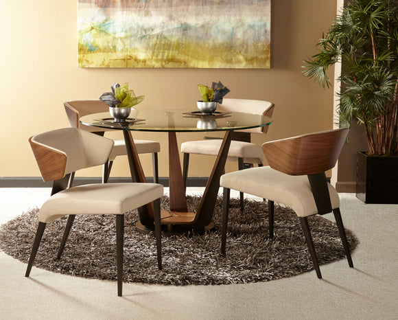 Triplex Round Tempered Glass Dining Table