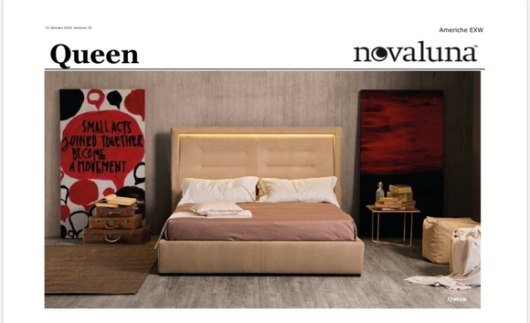 Novaluna Model Queen Bed - Made in Italy